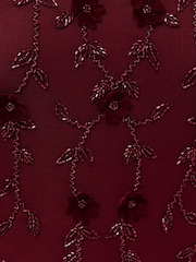 Adrianna Papell Red Bead Velvet Sheath Dress - Image 6 of 6