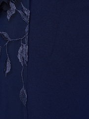Adrianna Papell Blue Crepe One Shoulder Dress - Image 6 of 6
