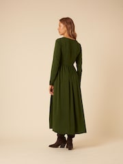 Nobodys Child Green Cora Long Sleeve Midi Dress - Image 2 of 5