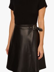 Adrianna Papell Black Ponte Faux Leather Dress - Imagem 6 de 6