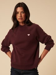 Nobodys Child Red Love Letters Seam Detail Sweatshirt - Image 1 of 5