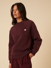 Nobodys Child Red Love Letters Seam Detail Sweatshirt - Image 4 of 5