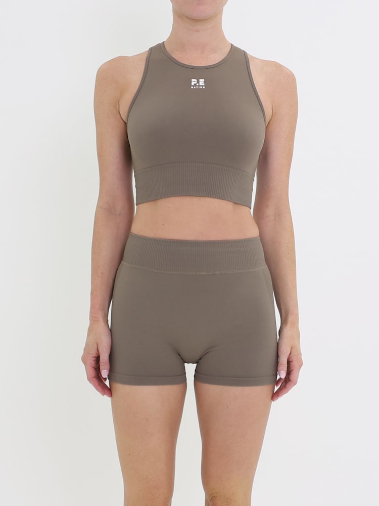 P.E Nation Brown Restore Seamless Tank Top - Image 1 of 4