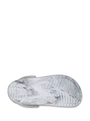 Crocs Grey Classic Marbled Clogs - Image 3 of 4