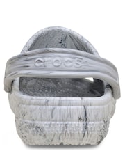 Crocs Grey Classic Marbled Clogs - Image 4 of 4