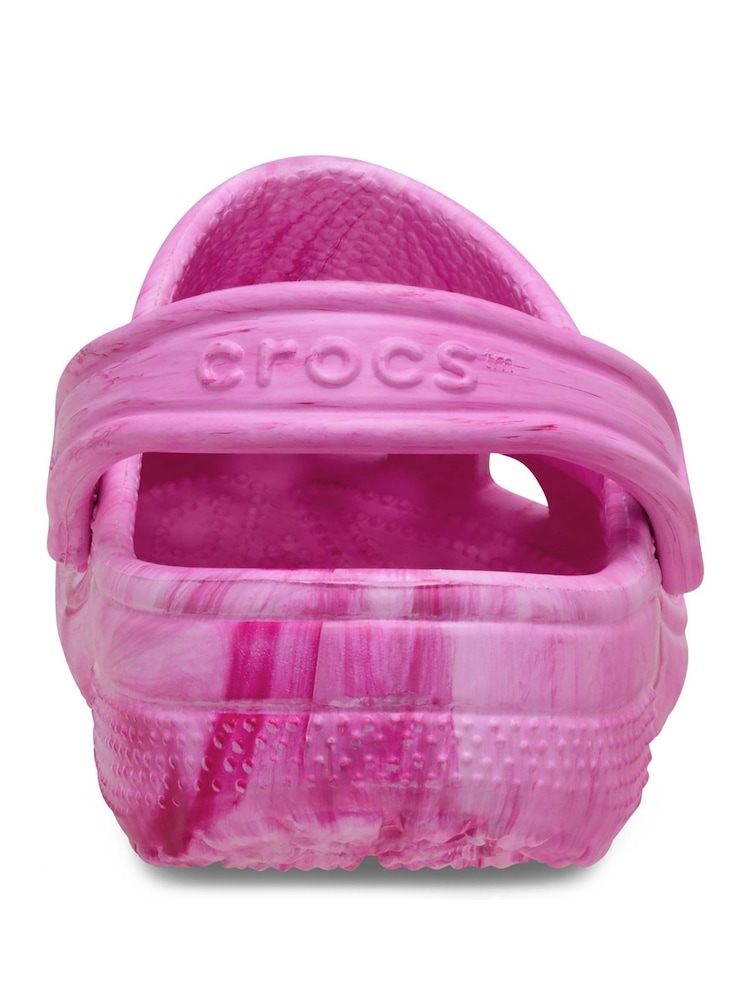 Crocs Pink Classic Marbled Clogs - Image 4 of 4 Crocs Pink Classic Marbled Clogs - Image 4 of 4