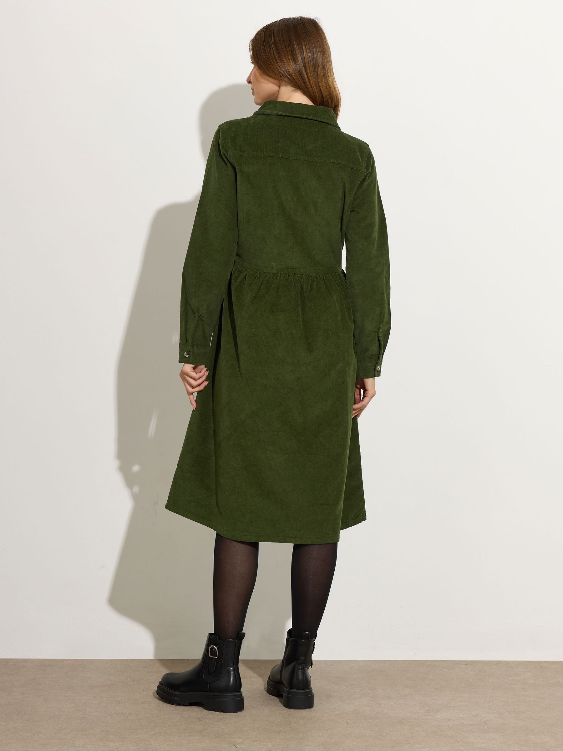 Buy M&Co Green Cord Zip Half Placket Dress from Next USA