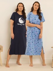 Yours Curve Koalaty Time Midaxi Nightdress 2 Pack - Imagem 1 de 8