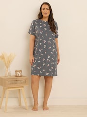 Yours Curve Black Coffee Club Sleep T-Shirts 2 Pack - Image 3 of 8