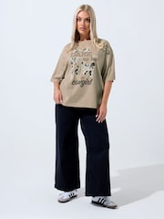 Yours Curve Girls Limited Dare To Be A Cow T-Shirt - Imagem 3 de 5