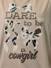 Yours Curve Girls Limited Dare To Be A Cow T-Shirt - Imagem 5 de 5