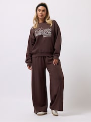 Yours Curve Light Brown Crew Neck Sweatshirt - Image 3 of 5