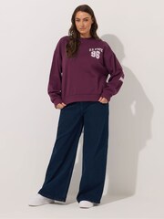 Yours Curve Red Crew Neck Sweatshirt - Image 3 of 7