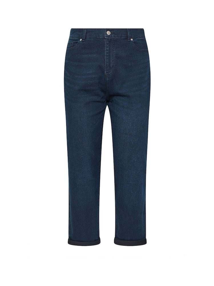 Yours Curve Blue Boyfriend Jeans - Image 5 of 5