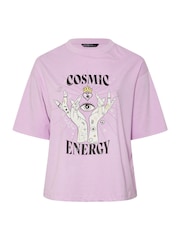 Yours Curve Limited Cosmic Energy T-Shirt - Imagem 4 de 5