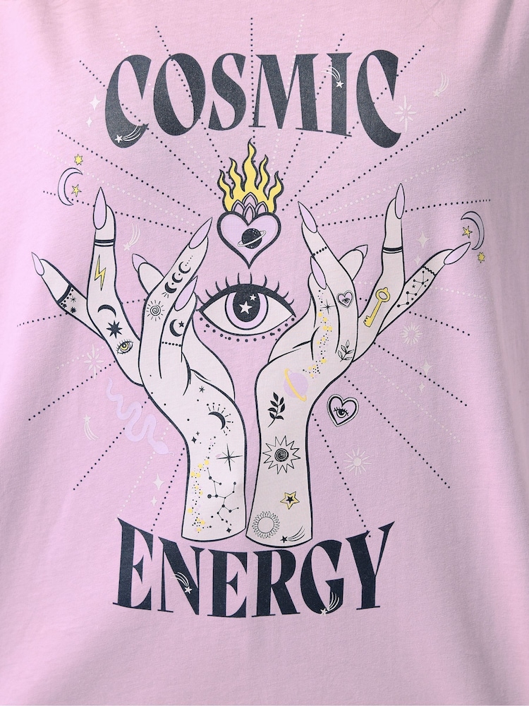 Yours Curve Limited Cosmic Energy T-Shirt - Imagem 5 de 5