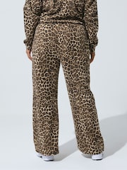 Yours Curve Brown Limited Leopard Printed Joggers - Image 3 of 5