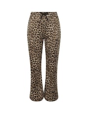 Yours Curve Brown Limited Leopard Printed Joggers - Image 5 of 5