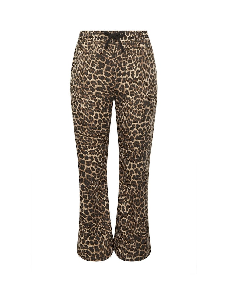 Yours Curve Brown Limited Leopard Printed Joggers - Image 5 of 5