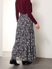 Long Tall Sally Black Chiffon Tiered Maxi Skirt - Image 3 of 5