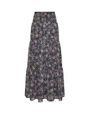 Long Tall Sally Black Chiffon Tiered Maxi Skirt - Image 5 of 5