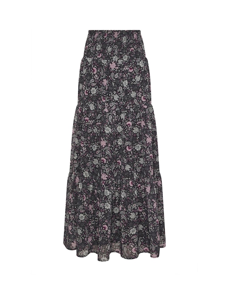 Long Tall Sally Black Chiffon Tiered Maxi Skirt - Image 5 of 5 Long Tall Sally Black Chiffon Tiered Maxi Skirt - Image 5 of 5