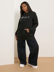 Yours Curve Black Celestial Dreamer Hoodie - Image 2 of 6