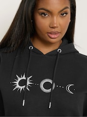 Yours Curve Black Celestial Dreamer Hoodie - Image 4 of 6