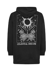 Yours Curve Black Celestial Dreamer Hoodie - Image 6 of 6