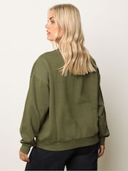 Verde - Yours Curve Embroidered Sweatshirt - Imagem 4 de 6