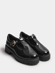 Yours Curve Black Extra Wide Fit Extra Wide Fit T-Bar Patent Mary Jane Shoes - Image 2 of 5