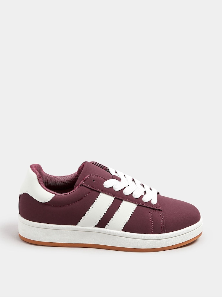 Rojo - Yours Curve Wide Fit Padded Skate Trainers - Imagen 2 de 5