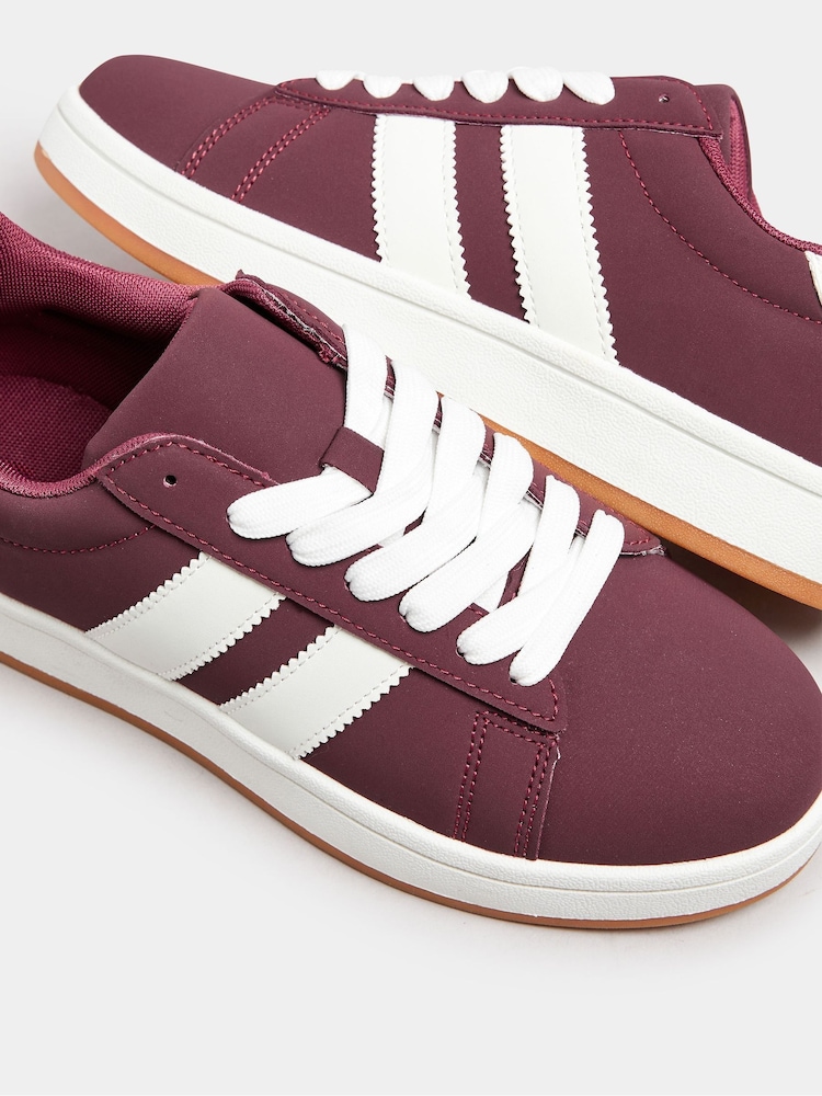 Rojo - Yours Curve Wide Fit Padded Skate Trainers - Imagen 5 de 5
