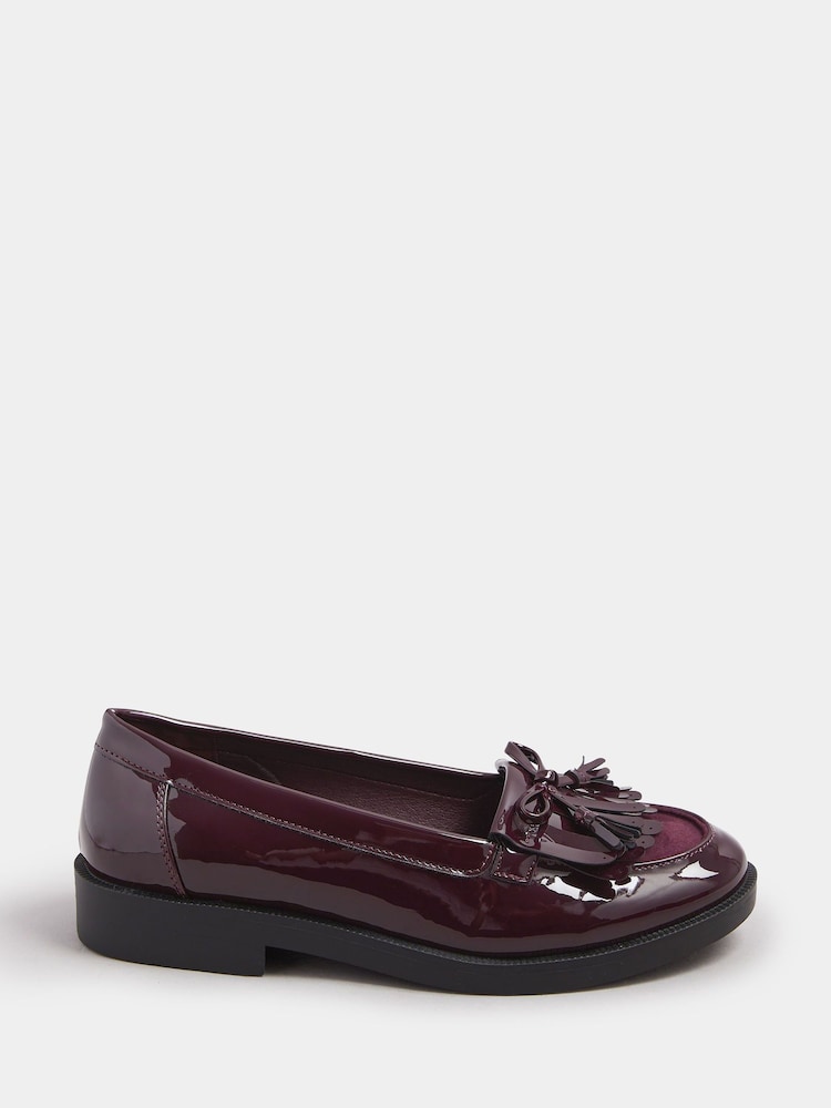 Yours Curve Extra Wide Fit Tassel Patent Loafers - صورة 2 من 5