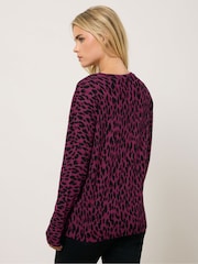 M&Co Purple Petite Crew Neck Jumper - Image 2 of 5