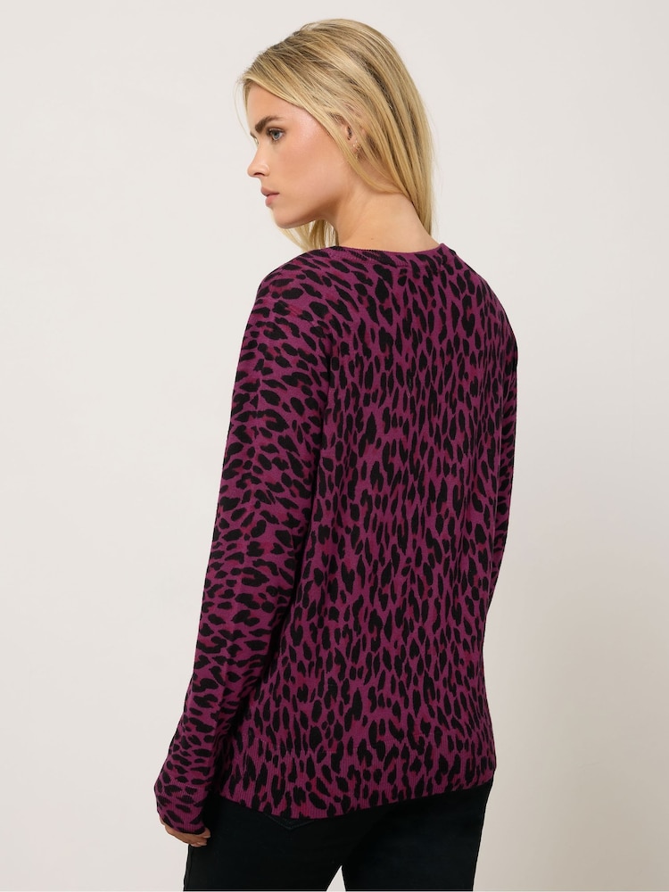 M&Co Purple Petite Crew Neck Jumper - Image 2 of 5