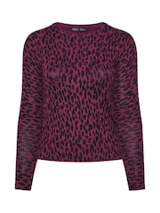 M&Co Purple Petite Crew Neck Jumper - Image 5 of 5