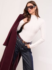 Lipsy White Knitted Roll Neck Jumper - Image 2 of 4