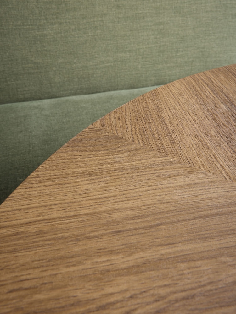 Relaxed Linen Look Green Aire Corner Bench and Table Set - Image 9 of 9