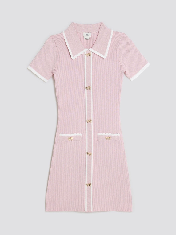 River Island Pink Girls Polo Dress - Image 1 of 4