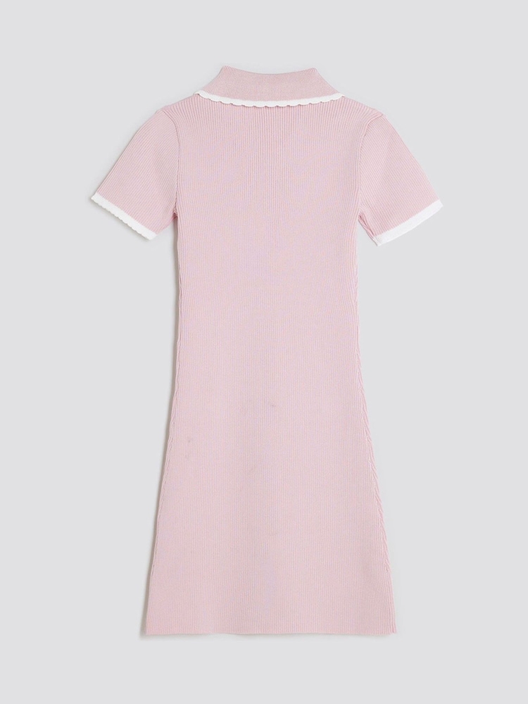 River Island Pink Girls Polo Dress - Image 2 of 4