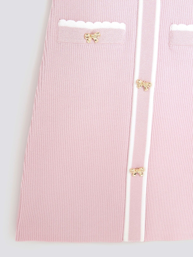 River Island Pink Girls Polo Dress - Image 4 of 4