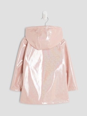 River Island Pink Girls Glitter Rain Mac - Image 2 of 4