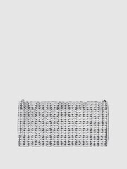 Reiss Silver Bailey Beaded Removable Strap Shoulder Bag - Image 4 of 6