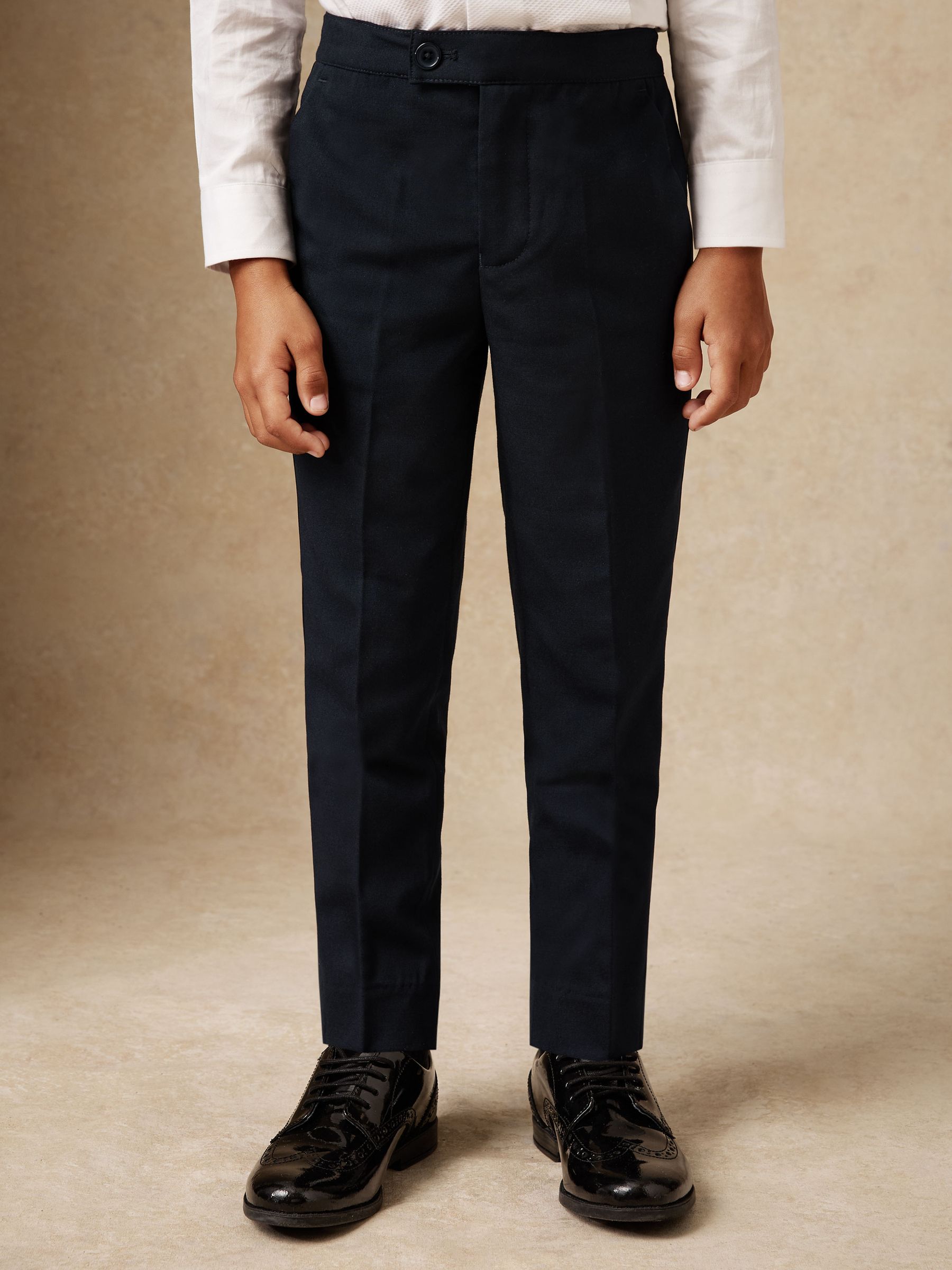 Reiss Navy Knightsbridge T Tuxedo Satin Stripe Trousers In Blue