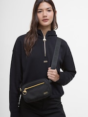 Barbour® International Black Micro Qualify Crossbody Bag - Image 1 of 8