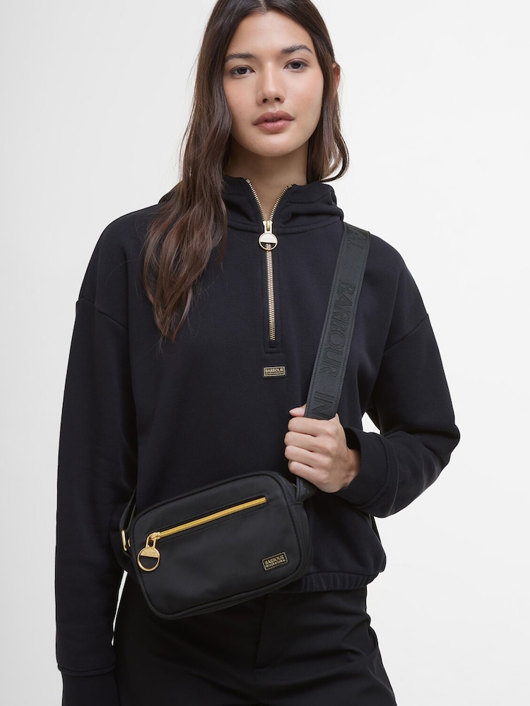 Barbour® International Black Micro Qualify Crossbody Bag - Image 1 of 8