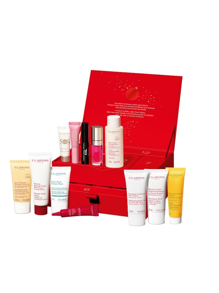 Clarins Womens 12 Day Advent Calendar (Worth £167) - Image 1 of 5 Clarins Womens 12 Day Advent Calendar (Worth £167) - Image 1 of 5