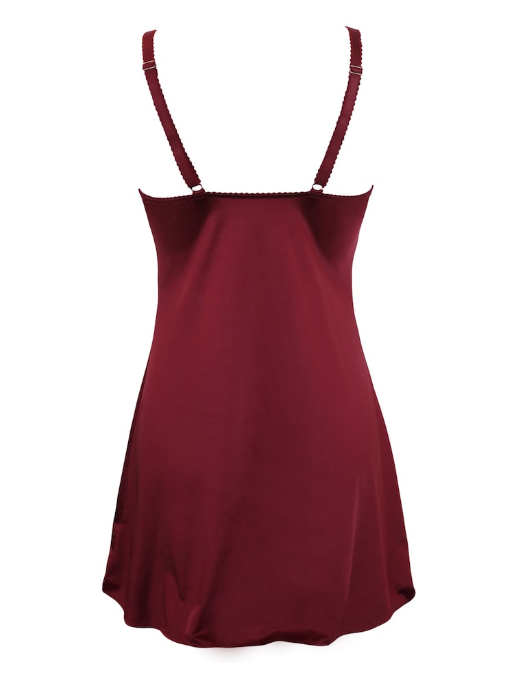Pour Moi Red Hollywood Lace Trim Chemise - Image 4 of 4 Pour Moi Red Hollywood Lace Trim Chemise - Image 4 of 4