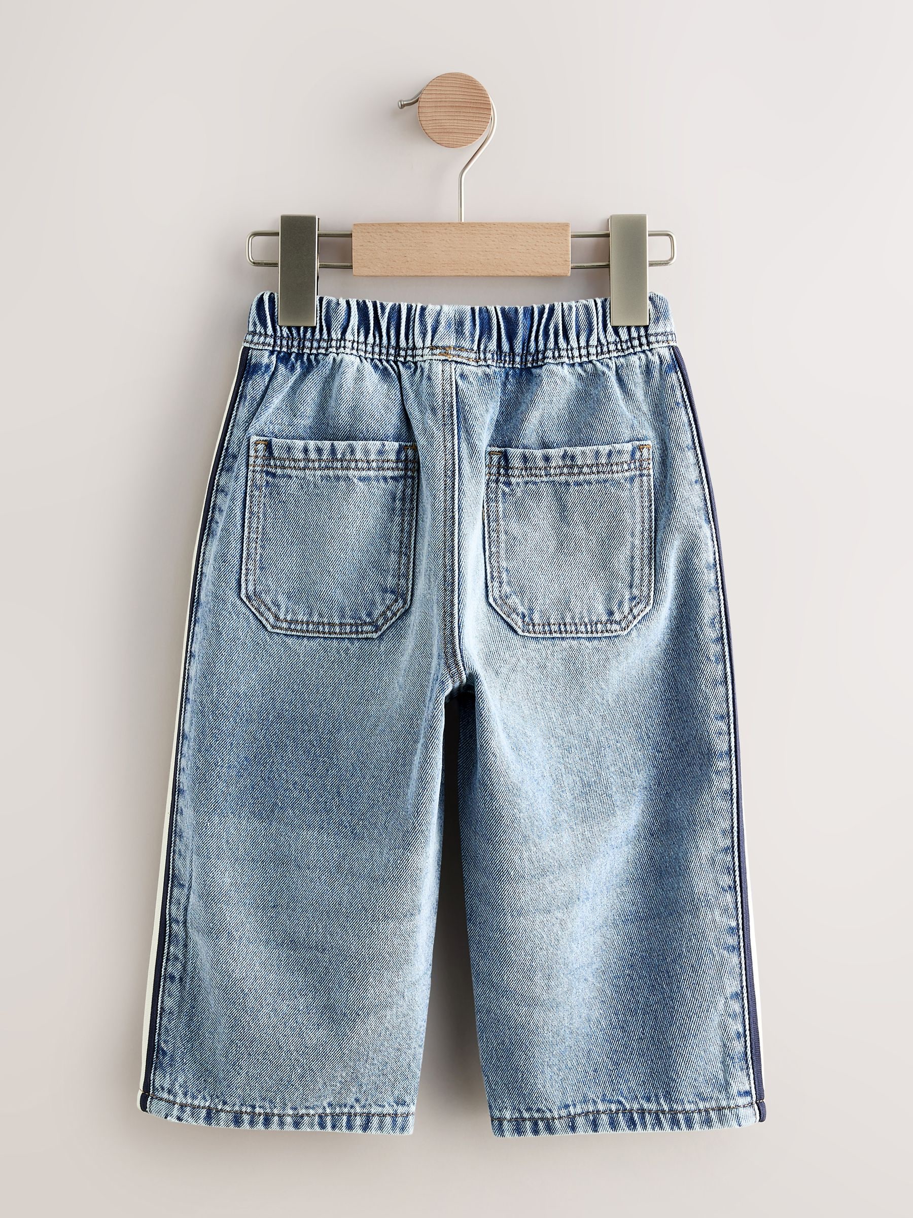 Buy Light Blue Side Stripe Wide Fit Jeans (3mths-7yrs) from Next USA